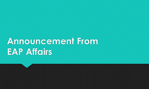 Update from EAP Affairs