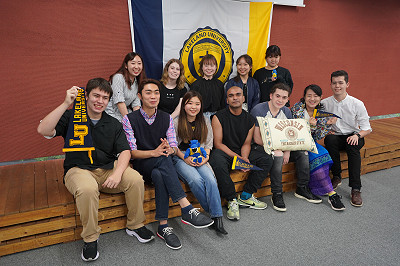 Group photo at conference room